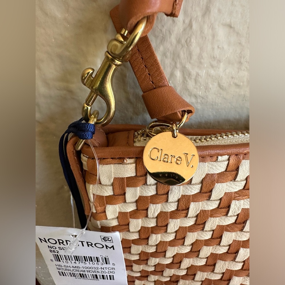 Petit Moyen Natural & Cream Woven Zig-Zag NWT $365 - Picture 11 of 12